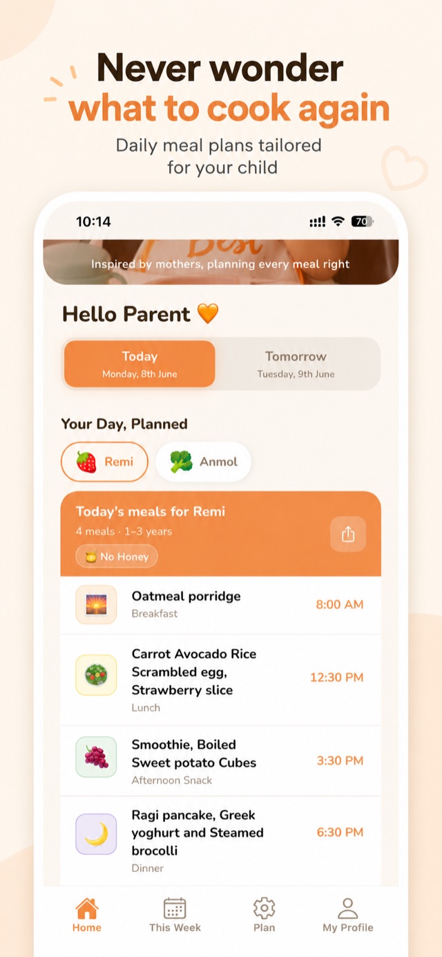 Maviel home screen